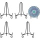 4 Pack Plate Stands For Display,Picture Frame Stand of Metal,Frame and Artworks,Small Easel for Book,Tabletop Art,Picture,Photo Platter