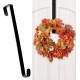 Wreath Hangers for Front Door, Wreath Hook Holder,Over The Door Hanger Hooks,Metal Garland Hangers Hook for Halloween Christmas Decorations Porch Decor