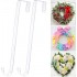 12" Clear Wreath-Hanger Non Scratch Over The Door Hooks,2 Pack Easter Halloween Christmas Decoration Welcome Sign for Front Doors Décor Inside Outside,Slim Hangers Organizer for Home
