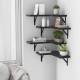 Corner Floating Shelves Wall Mounted Set of 4, Rustic Wood Storage Display Wall Shelves for Home Decor, Bathroom, Kitchen, Bedroom, Living Room, Office