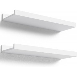 Floating Shelves Wall Mounted Set of 2, Modern Shelves for Bedroom, Nursery Shelves with Lip, Display Picture Ledge Shelf for Wall Decor Living Room Bathroom Kitchen