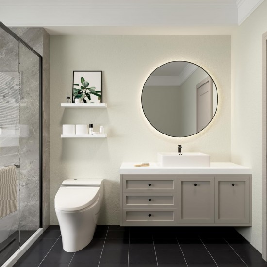 Floating Shelves Wall Mounted Set of 2, Modern Shelves for Bedroom, Nursery Shelves with Lip, Display Picture Ledge Shelf for Wall Decor Living Room Bathroom Kitchen