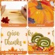 3 Pcs Thanksgiving Tablecloth - Give Thanks Plastic Table Cloth Disposable Rectangular Fall Pumpkin Maple Leaves Table Cover for Thanksgiving Day Party Decorations Tables Decor Supplies