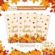 3 Pcs Thanksgiving Tablecloth - Give Thanks Plastic Table Cloth Disposable Rectangular Fall Pumpkin Maple Leaves Table Cover for Thanksgiving Day Party Decorations Tables Decor Supplies