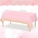 4 Pack Pink and Gold Plastic Tablecloth for Parties, Pink Disposable Table Cloth for Rectangle Tables, Gold Dot Confetti Light Pink Tablecloth for Birthday Wedding Baby Shower Party