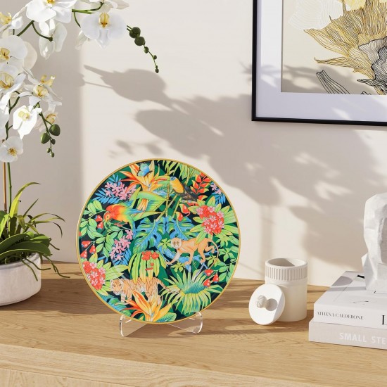 5 Pack Acrylic Display Stand, Plate Stand for Display, Clear Easel Stand, Display Holder for Card, Frame, Picture, Magazine, Book, CD