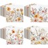 200 Pieces Autumn Floral Cocktail Napkins Disposable Vintage Flower Decoupage Paper Napkins Wildflower Beverage Towel for Summer Fall Party Favor Supplies