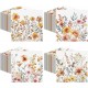 200 Pieces Autumn Floral Cocktail Napkins Disposable Vintage Flower Decoupage Paper Napkins Wildflower Beverage Towel for Summer Fall Party Favor Supplies