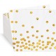 80 Pack of White Paper Cocktail Napkins with Gold Foil Polka Dot Confetti，Polka Dot Party Supplies