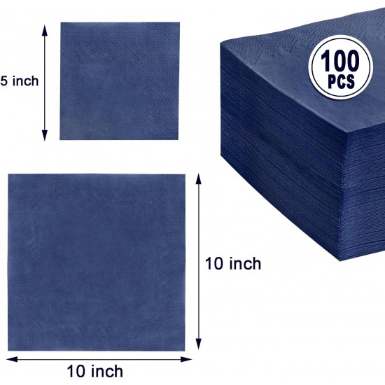 100-Count 2-Ply Cocktail Napkins - Napkins Disposable Premium Quality - for Party,Bar,Weddings,Birthday,Father's Day